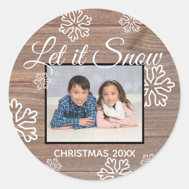Rustikaler Schneefall - Circle Sticker (Vorderseite)