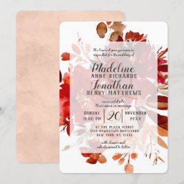 Rustikaler Schönheitsblumenfall Vintage Gerahmte H Einladung