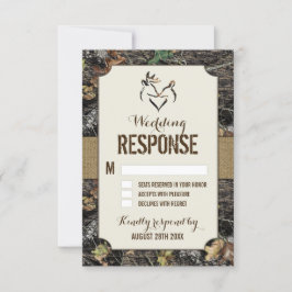 Rustikaler Schoß + RSVP-Karten für die Camouflage RSVP Karte