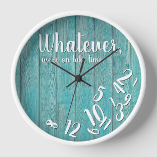 Rustikaler See Time Funny Retirement Lake Zuhause Uhr