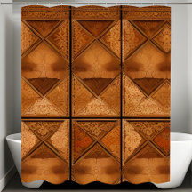 Rustikaler Shabby Chic Duschvorhang