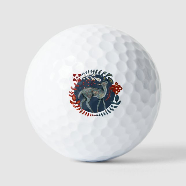 Rustikaler skandinavischer Weihnachtsfest im Hirsc Golfball (Vorderseite)