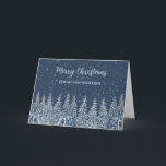 Rustikaler Snowy Forest Son Frohe Weihnachten Karte<br><div class="desc">Frohe Weihnachten für die Söhnkarte mit einem rustikalen und schneebedeckten Wald.</div>