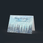 Rustikaler Snowy Forest Son Weihnachten Karte<br><div class="desc">Frohe Weihnachten für die Söhnkarte mit einem rustikalen und schneebedeckten Wald.</div>