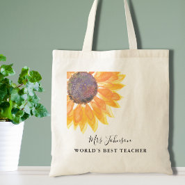 Rustikaler Sonnenblumenlehrer Tragetasche