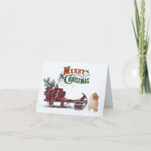 Rustikaler Spitz Weihnachten Karte