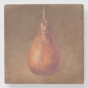 Rustikaler Sport   Boxen Steinuntersetzer