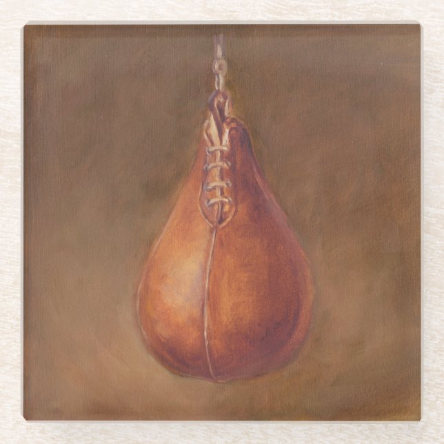 Rustikaler Sport boxendes | Glasuntersetzer (Vorderseite)