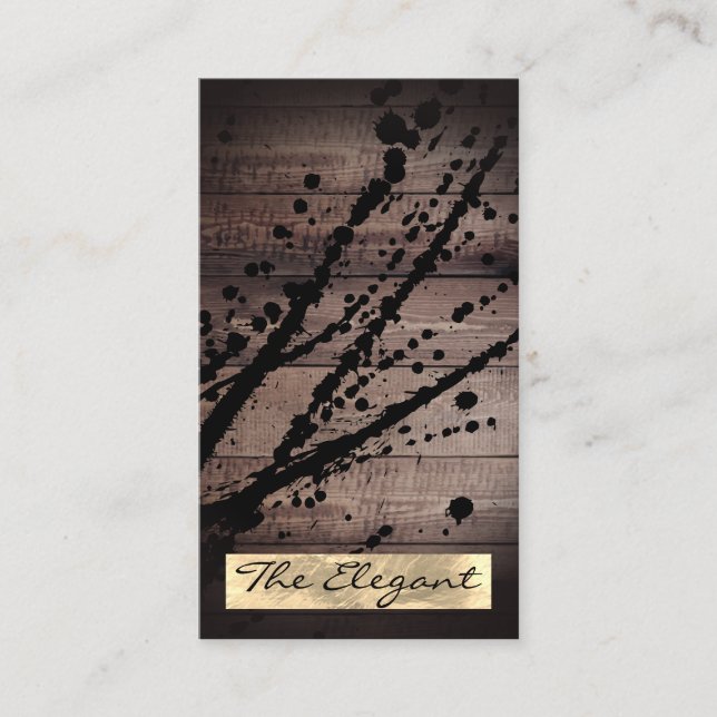 Rustikaler Spritzer Visitenkarte (Vorderseite)