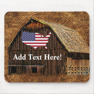 Rustikaler Stall American Flag Mouse Pad Mousepad