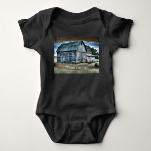 Rustikaler Stall Baby Strampler