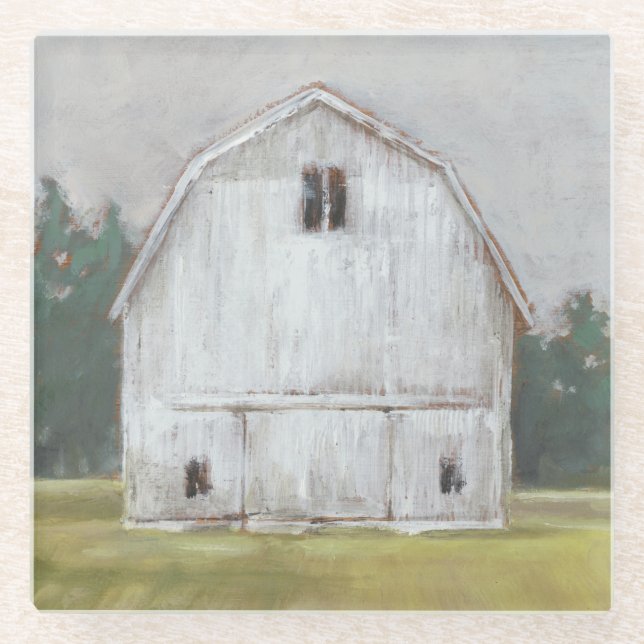 Rustikaler Stall Glasuntersetzer (Vorderseite)