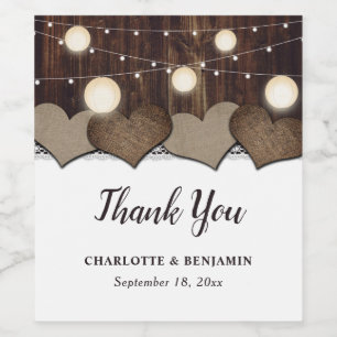 Rustikaler Stall Hochzeitswein Flaschenetiketten Weinetikett