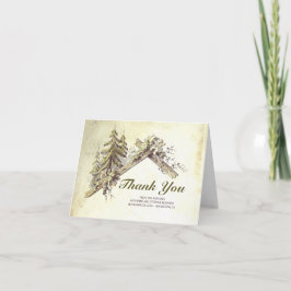 Rustikaler Stall im Wald Danke