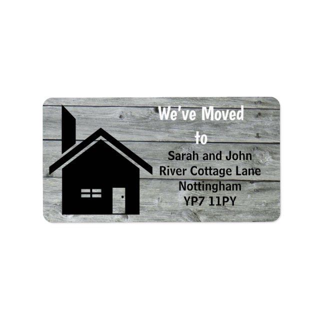 Rustikaler Stallschornstein Wir haben Adressenmark Adressaufkleber (Vorne)