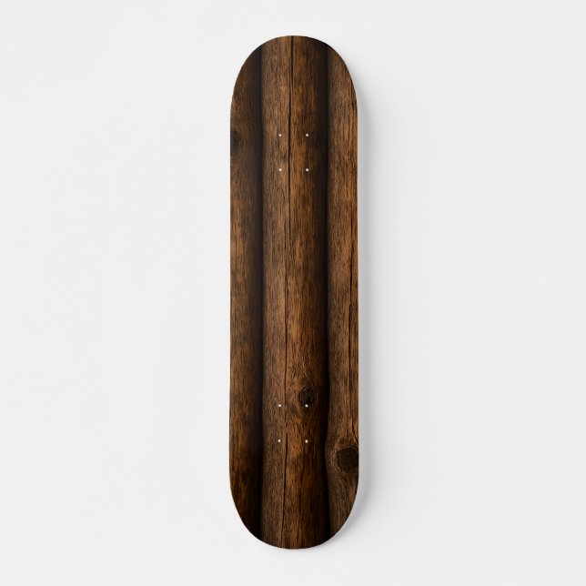 Rustikaler Stamm Skateboard (Vorne)
