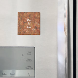 Rüstikaler Stein-Druck Orange-Beige-Magnete Magnet