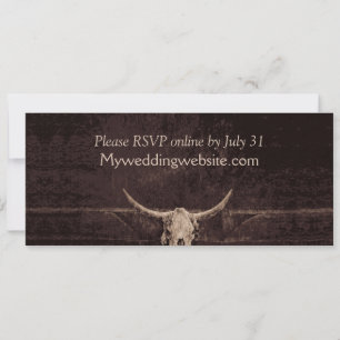 Rustikaler Stier-Schädel-Hochzeit-Country-Western-
