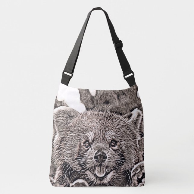 Rustikaler Stil - Red Panda 2 Tragetaschen Mit Langen Trägern (Vorderseite)