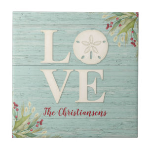 Rustikaler Strand Sand Dollar Fliese