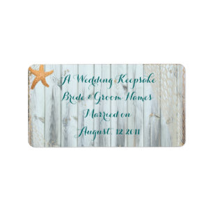 Rustikaler Strandstar Gastgeschenk Hochzeit Lip Ba Adressaufkleber