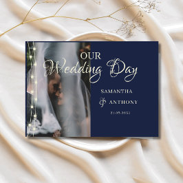 Rustikaler Tag der Hochzeit von Navy Blue & String Gästebuch