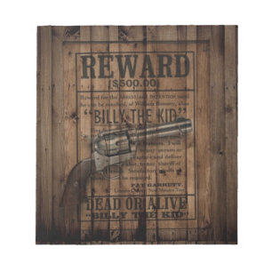 rustikaler Texas Star Cowboy Western Land Dualgun Notizblock