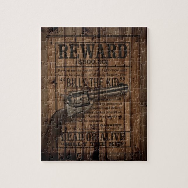 rustikaler Texas Star Cowboy Western Land Dualgun Puzzle (Vertikal)