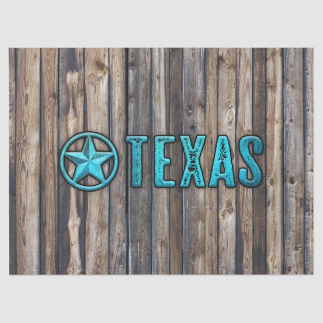 Rustikaler Texas-Stern (blau) Seidenpapier (Vorderseite)