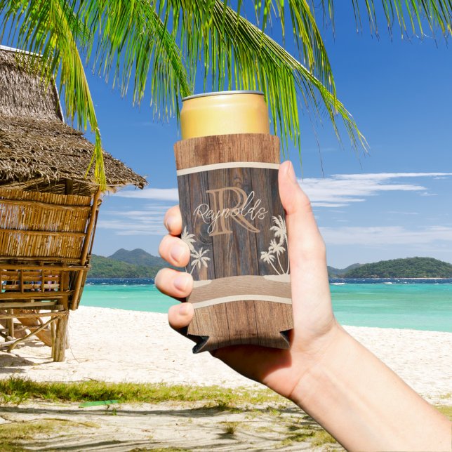 Rustikaler Tone Mongram Strand Selters Dosenkühler (Von Creator hochgeladen)