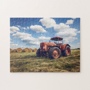 Rustikaler Traktor mit Hay Bales Puzzle
