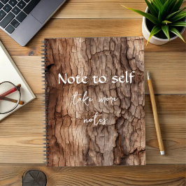 Rustikaler Tree Bark Texture Spiral Notebook Notizbuch