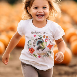 Rustikaler Türkei Erntedank Botanisch T-Shirt