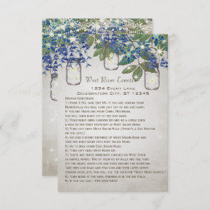 Rustikaler und romantischer Mason Jar unter den St Einladung