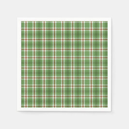 Rustikaler Urlaub Grün Kariert Klasse Land Custom Serviette