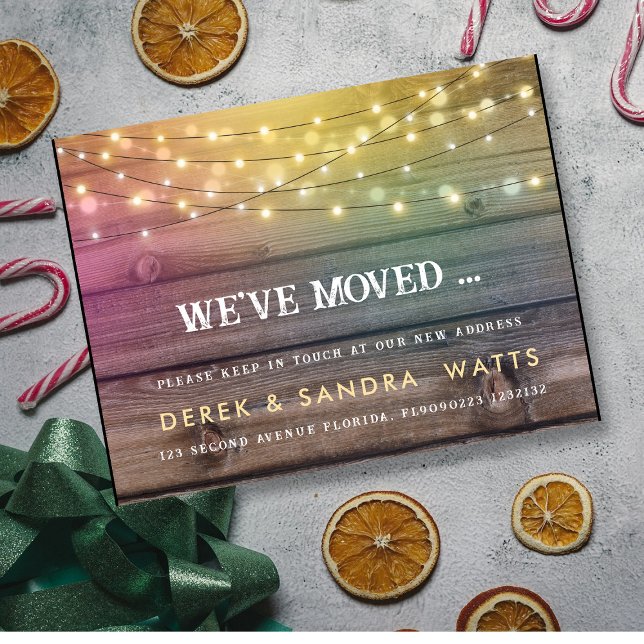 Rustikaler Urlaub Neue Zuhause Ankündigung Postkar (Von Creator hochgeladen)