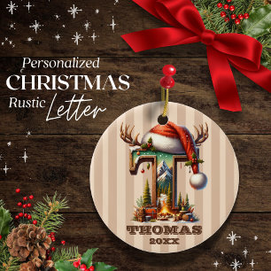 Rustikaler Urlaubseinstieg T Personalizable Keramik Ornament