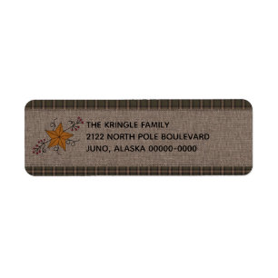 Rustikaler Urstern mit Pip Berries Label