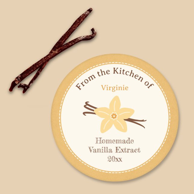 Rustikaler Vanilla Extract Label Kraft Sticker (Rustic Vanilla Extract Label Kraft Sticker)