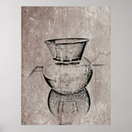 Rustikaler Vase-Eindruck betonter Grunge-Look Poster