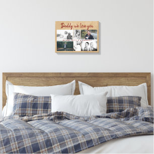 Rustikaler Vater mit Kindern Familienvater Vater T Leinwanddruck