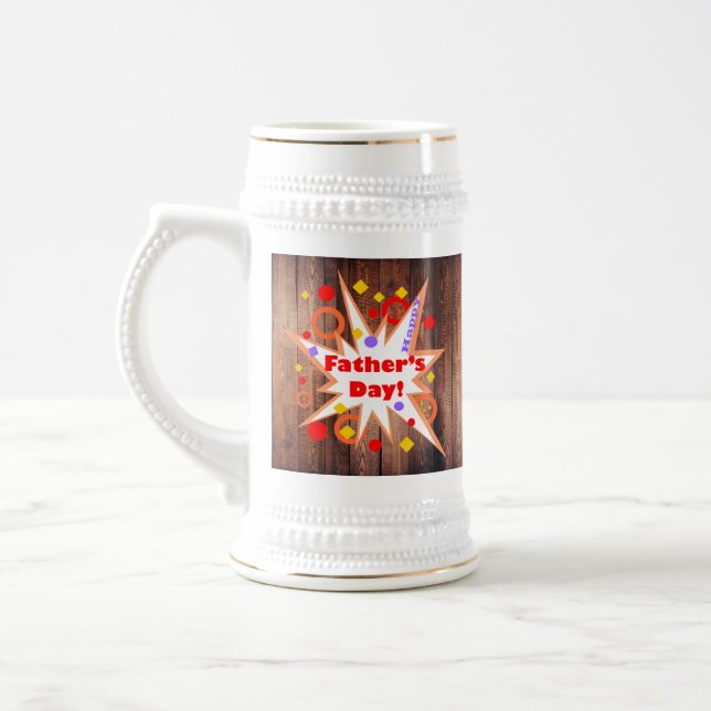 Rustikaler Vatertag Bierglas (Links)