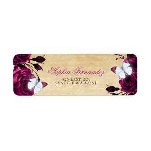 Rustikaler Vintag rosa Blütenschmetterling