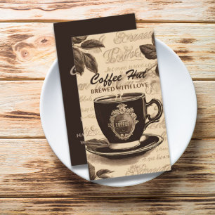 Rustikaler Vintage-Barista-Coffee-Shop-Café Visitenkarte