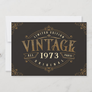 Rustikaler Vintage-Geburtstag Einladung