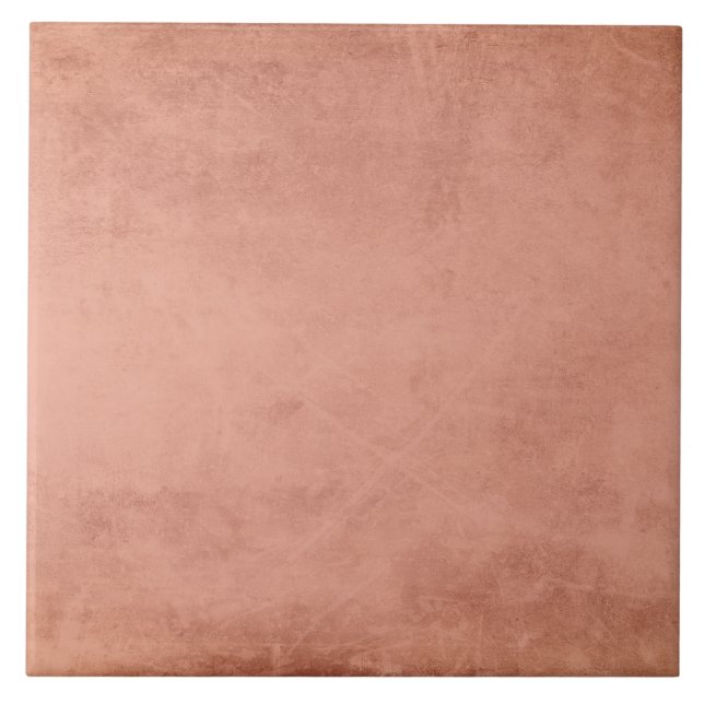 Rustikaler Vintage-Shabby-Chic-Orange-Textur Fliese (Vorderseite)