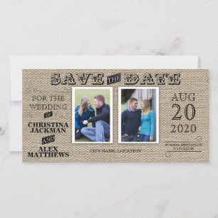 Rustikaler Vintager Blick Save the Date 2 Foto