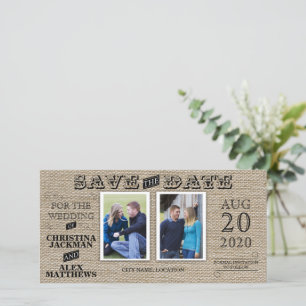 Rustikaler Vintager Blick Save the Date 2 Foto