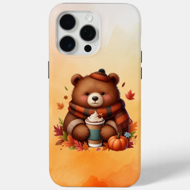 Rustikaler/Vintager Herbstbär Case-Mate iPhone Hülle (Rückseite)