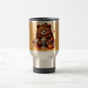 Rustikaler/Vintager Herbstbär Reisebecher